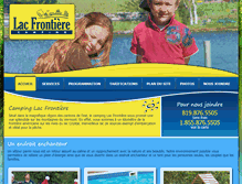 Tablet Screenshot of campinglacfrontiere.com